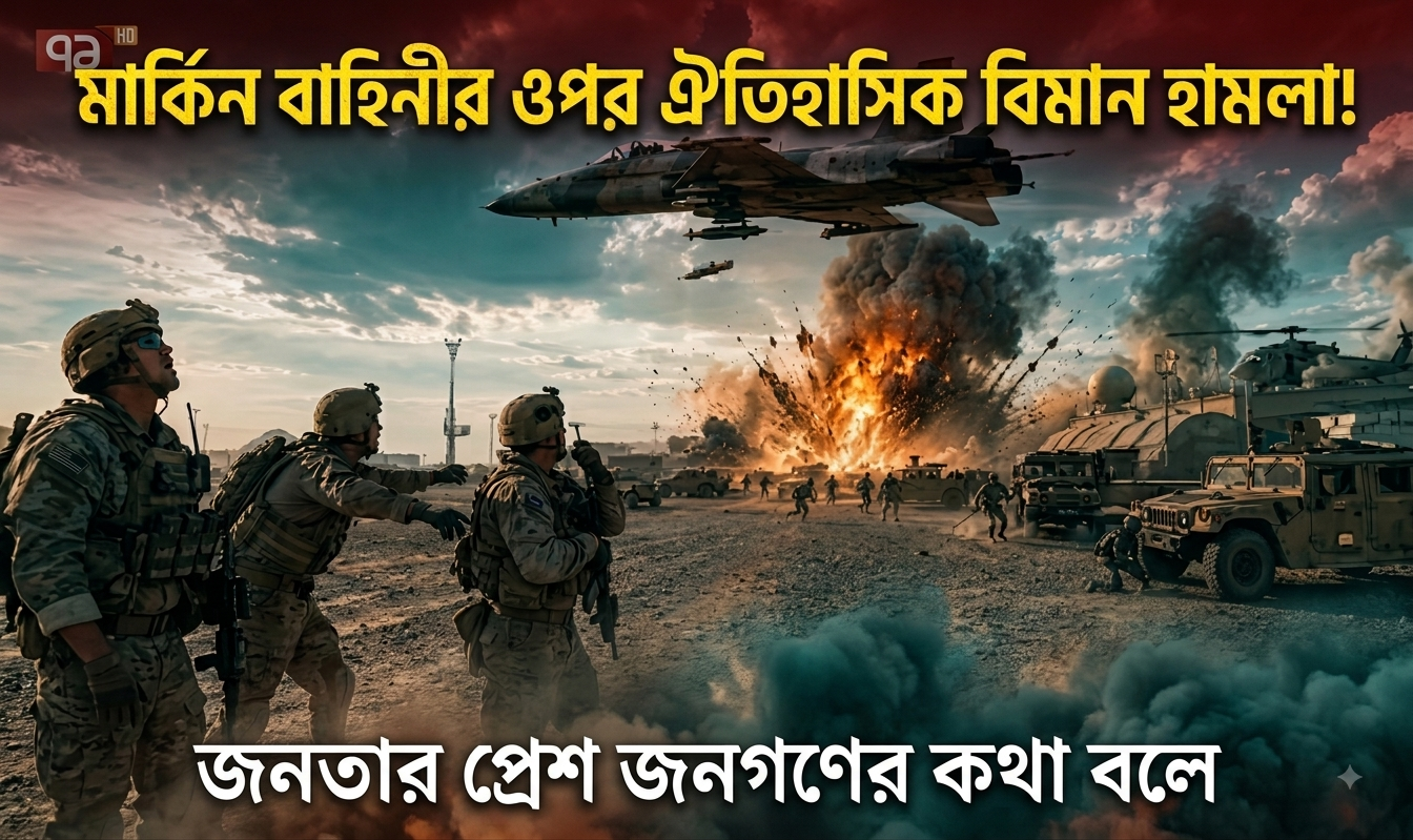 বিমান থেকে মার্কিনী স্থল বাহিনীর উপর  ঐতিহাসিক হামলা  